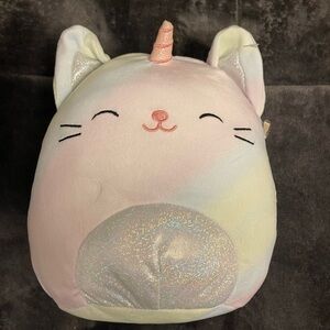 KellyToy Squishmallow 8" Camilla the Rainbow Caticorn Plush Toy Animal
